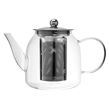 Imagem de Mimo Style Bule Vidro Borossilicato com Infusor de Aço Inoxidável para Chá. Possui Bico e Alça para Fácil Manuseio, Vai Ao Fogo e na Máquina Lava-Louças