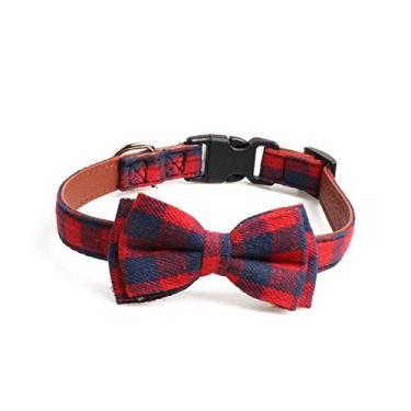 Imagem de HIOD Coleira para cachorro Natal macia e confortável para carro pequeno ou grande, vermelho, 2 x 30-45 cm