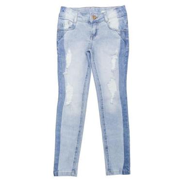 Imagem de Calça Look Jeans Skinny Azul - Unica - 14