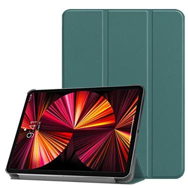 Imagem de Capa para tablet Galaxy Tab A8 2021 SM-X200, fina e leve com suporte para Galaxy TAB S7 TAB A7 Tab S5E Tab S6 Series (Tab A8 10,5" X205/X205 2021, verde escuro)