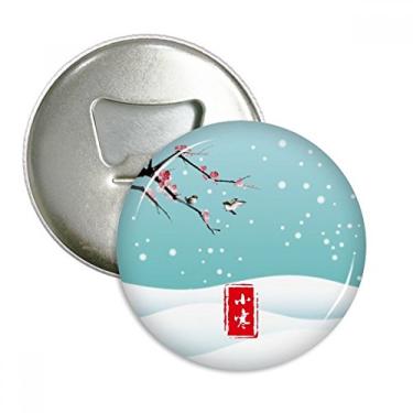 Imagem de Emblema multifuncional com ímã de geladeira circular e leve frio vinte e quatro termos solares