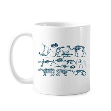 Imagem de Caneca com ilustração de desenho de osso de animal cerâmica xícara de porcelana de café louça