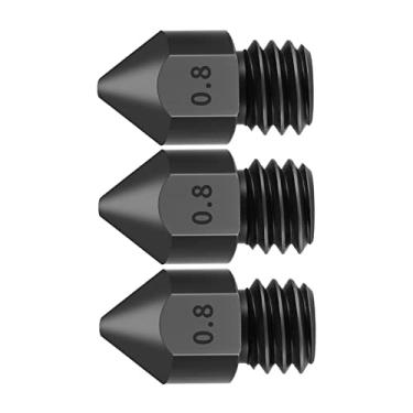 Imagem de LUGU 3pcs Bocais de aço tempe do 0.8mm pa filamento de 1.75mm pa 3 / CR-10 / CR-10S Pro/TEVO Ta ntula Pro/TEVO Flash/Extruso de impresso 3D Hotend Extruso Hotend
