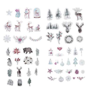 Imagem de Adesivos de Natal com 160 peças, tema de inverno, adesivos de scrapbook para decoração de presente