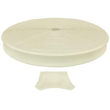 Imagem de Autmotive Authority Colonial White Vinyl 1" Insert Molding Trim Screw Cover RV Camper Travel Trailer (Colonial White (bege castanho), 35 pés)