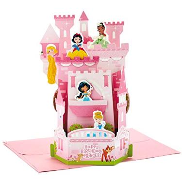 Imagem de Hallmark Cartão de aniversário Pop Up Paper Wonder para crianças (Castelo das Princesas da Disney)