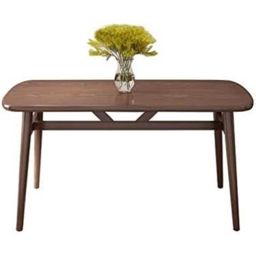 Imagem de Mesa De Jantar De 120 * 60 * 75 Cm, Mesa De Centro De Restaurante De Apartamento, Mesa Longa De Suporte De Alta Carga, Mesa De Jantar De Madeira Maciça Adequada Para 2-4 Pessoas,B,120*60*75cm,Plea