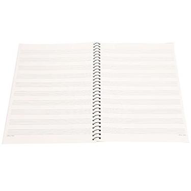 Imagem de Caderno de música, 50 páginas em branco Caderno de música Stave Caderno de composição Presentes para música (padrão de urso amarelo)