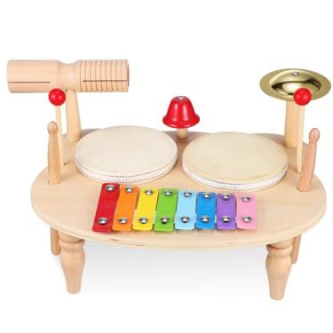 Generic 1 Conjunto De Pandeiro Infantil Brinquedo De Música Para Bebê  Conjunto De Ferramentas Para Bebê Chocalho De Madeira Para Bebê Chocalho De  Madeira Chocalho Brinquedos Para Bebê : : Brinquedos e