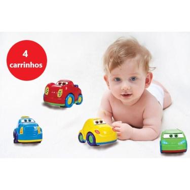 Imagem de Brinquedo Crianças 2 3 4 Anos Carrinho Baby Cars 4 Unids