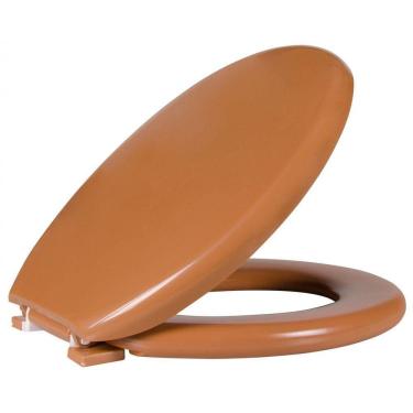 Imagem de Assento Sanitário Almofadado Oval Astra Caramelo Claro