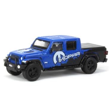 Imagem de 2021 Gladiator Pickup Truck w/Tonneau Cover & Off-Road Bumpers Blue & Black Blue Collar Collection 1/64 Diecast Model Car by Greenlight 35220 F