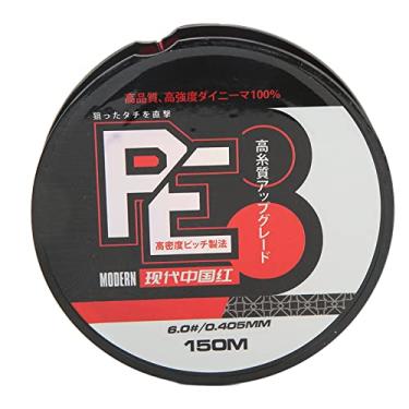 Imagem de Linha de Trança de Pesca de 8 Fios, Resistente à Abrasão 150 M de Alta Força de Tração, Fundição Mais Suave PE Linha de Pesca Com Mosca para água Doce (6.0#)