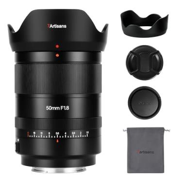 Imagem de 7artisans Lente de quadro completo AutoFocus 50 mm F1.8, abertura grande F1.8, suporta abertura automática/manual e reconhecimento de rosto/olho, compatível com Sony A7 Series A7R A75 A7SII A9 A7C A1,