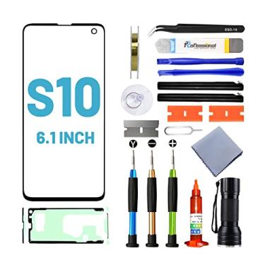 Imagem de Tpyag Tela de substituição para Samsung Galaxy S10, tela de substituição para Galaxy S10 Series 6,1 polegadas, kit de reparo de tela com adesivo à prova d'água (sem OLED e digitalizador de toque)