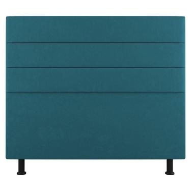 Imagem de Cabeceira Cama Box Casal Queen Size Malik 160cm Suede Turquesa - Abmaza
