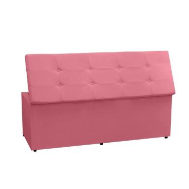 Imagem de Calçadeira Recamier Baú King 1,95m Berlim Suede - Pallazio Cor Rosa