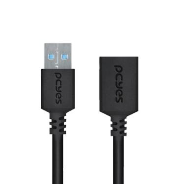 Imagem de CABO EXTENSOR USB A 3.0 MACHO PARA USB A 3.0 FÊMEA 28AWG PURO COBRE 1 METRO - PUAMF3-1 - PCYES