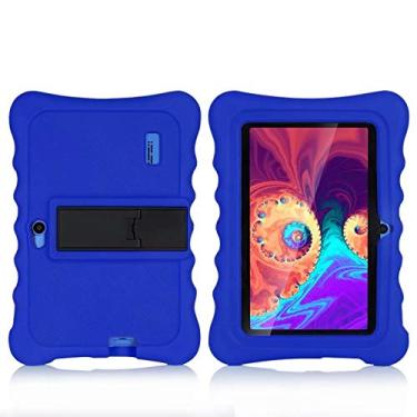 Imagem de AIJAKO Capa de silicone de 7 polegadas para tablet infantil Haehne 7/Dragon Touch Y88X Plus Y88X Pro/YUNTAB Q88/ZONKO 7/Contixo 7/Tagital T7K/iRULU X37/SIXGO 7/INONI 7/LAMZIEN 7/Dasuy 7/CARRVAS 7/Pritom 7 (azul escuro)