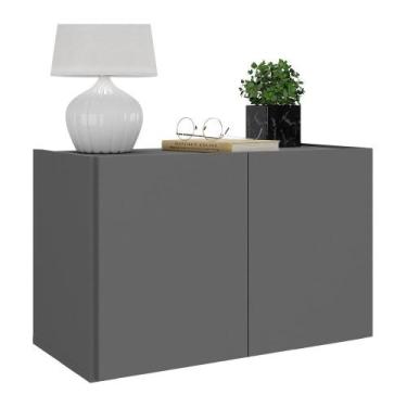 Imagem de Mesa de Cabeceira 2 Portas Multimóveis MP4130, Grafite