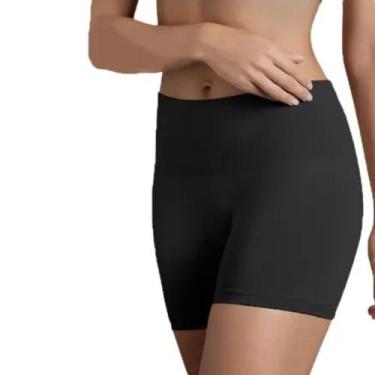 Imagem de 2 Calcinha Shorts Modeladora Selene Modeladora Lisa Básica, EG, Preto