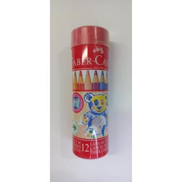 Imagem de Lápis de cor 12 cores Jumbo Lata com apontador Faber Castell