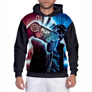 Imagem de Blusa Moletom Masculina Estampa Full Controle Gamer Casaco Frio de Inv