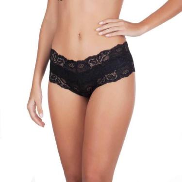 Imagem de Caleçon Rendado Floral Duloren 139206, Preto, M