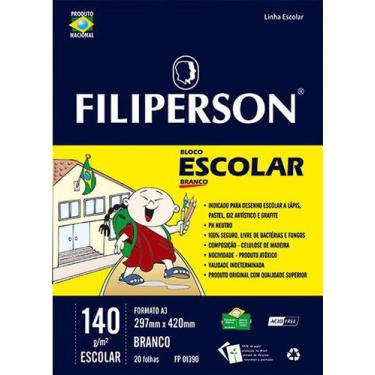 Imagem de Bloco Desenho Escolar Filiperson A3 140gr 20fl