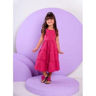 Imagem de Vestido Longo Moda Infantil Lançamento Tendência Midi Menina - Mimos d