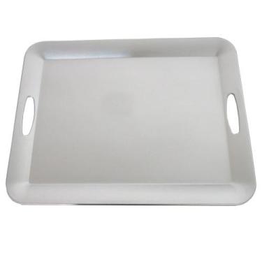 Imagem de Bandeja laqueada 45,5x34,5x2,3cm - Niazitex, PRATA