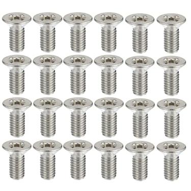 Imagem de X AUTOHAUX Kit de parafusos de disco de freio de aço inoxidável, 24 peças, parafusos de retenção dianteiros e traseiros 93600-06014-0H 51741440 para Honda Accord Civic CRV