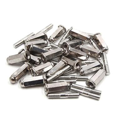 Imagem de uxcell 20 peças rosca de 6 mm diâmetro motocicleta tubo de escape parafuso parafuso parafuso porca para GY6 125