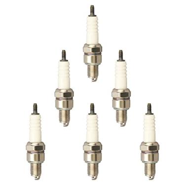 Imagem de MAYASAF Velas de ignição 4549 Plugue de ignição automotivo de substituição para Honda 1985-04 XR80R 1991-08 Nighthawk 250 para assento Yamaha tipo plano, diâmetro da rosca 10 mm (0,3937)/alcance 12,7
