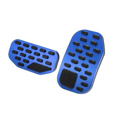 Imagem de Partuto Pastilhas de pedal de freio a gás - capas de pedal de acelerador automático - para Ford F-150 2021-2023 metal plástico preto azul - 1 conjunto