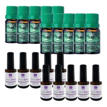 Imagem de Kit 10 Ônico Blend Pincel + 10 Melaleuca 10ml - RHR Cosméticos