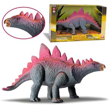 Imagem de Dinossauro Estegossauro 30cm Brinquedo Articulado Em Vinil - Silmar