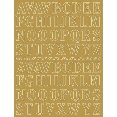 Imagem de Aplique Alfabeto LT - Papel Laminado - Dourado 80 Letras - Litoarte