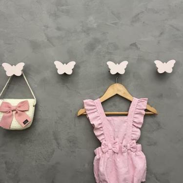 Imagem de 4 Ganchos de parede infantil menina decoração formatos rosa - Hanger D
