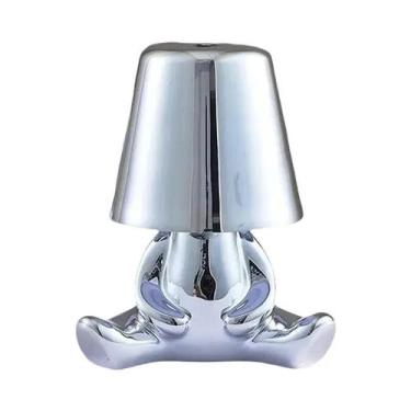 Imagem de Abajur de Mesa Dourado - Luminária de Cabeceira para Quarto, Sala e Re