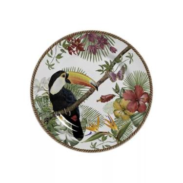 Imagem de Conjunto com 6 Pratos de Sobremesa Tropicos Ø21cm - Alleanza Cerâmica