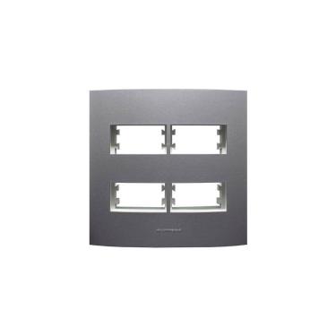 Imagem de Placa 4X4 4 Módulos Inova Pro Class Grafite 85481 Alumbra