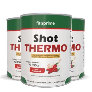 Imagem de Kit 3 Shot Thermo com Especiarias Chá Verde Hibisco Guaraná Gengibre C