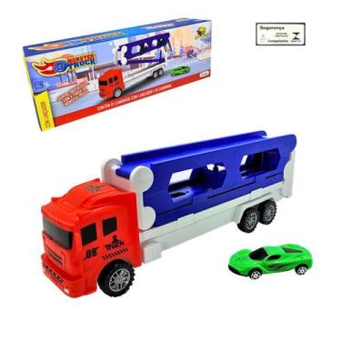 Imagem de Caminhao Truck Pista com Lancador de Carrinho Art Brink Brinquedo Infa