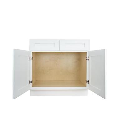 Imagem de Hollywood Fabiani Design Armário de cozinha com base para pia coqueteleira pronto para montar, 76 cm L x 61 cm P x 87,6 cm A, branco