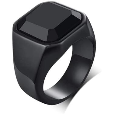 Imagem de Anel Masculino Preto Homem Comendador Titânio Executivo (29)