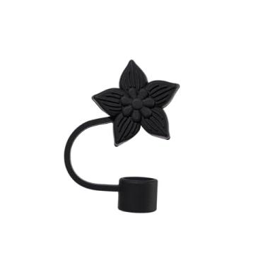 Imagem de Lindo topo de palha de silicone de cinco pontas Star Fowers para Stanley 1,134 g, tampa de palha à prova de respingos, capa de canudo reutilizável, capas de ponta de canudo de 10 mm para Stanle