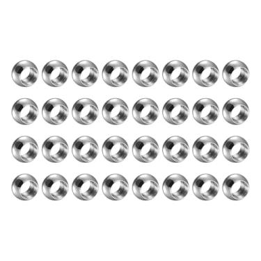 Imagem de METALLIXITY Contas de aço inoxidável 3 mm 40 peças contas espaçadoras redondas com furo de 1,8 mm de diâmetro, 304 contas de aço inoxidável - para brincos, pulseiras, colares, artesanato, faça você