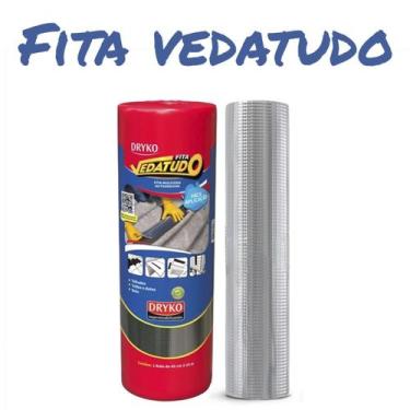 Imagem de Manta Asfáltica Auto Adesiva Aluminizada  45cm X 10m  Vedatudo - Dryko