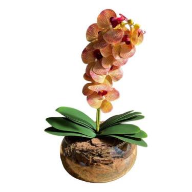 Imagem de Arranjo Centro De Mesa Orquídea Tigre Artificial Vaso Grande - Decore 